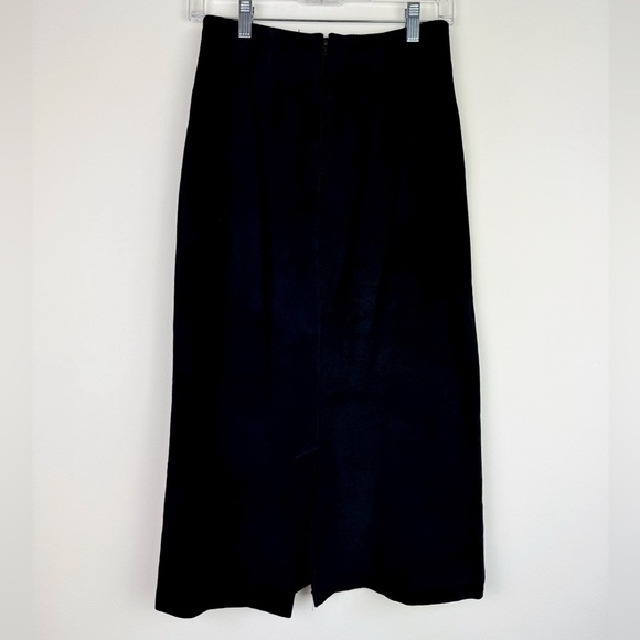 Marshall Fields Country Shop Vintage Black Suede Skirt - Picture 4 of 10